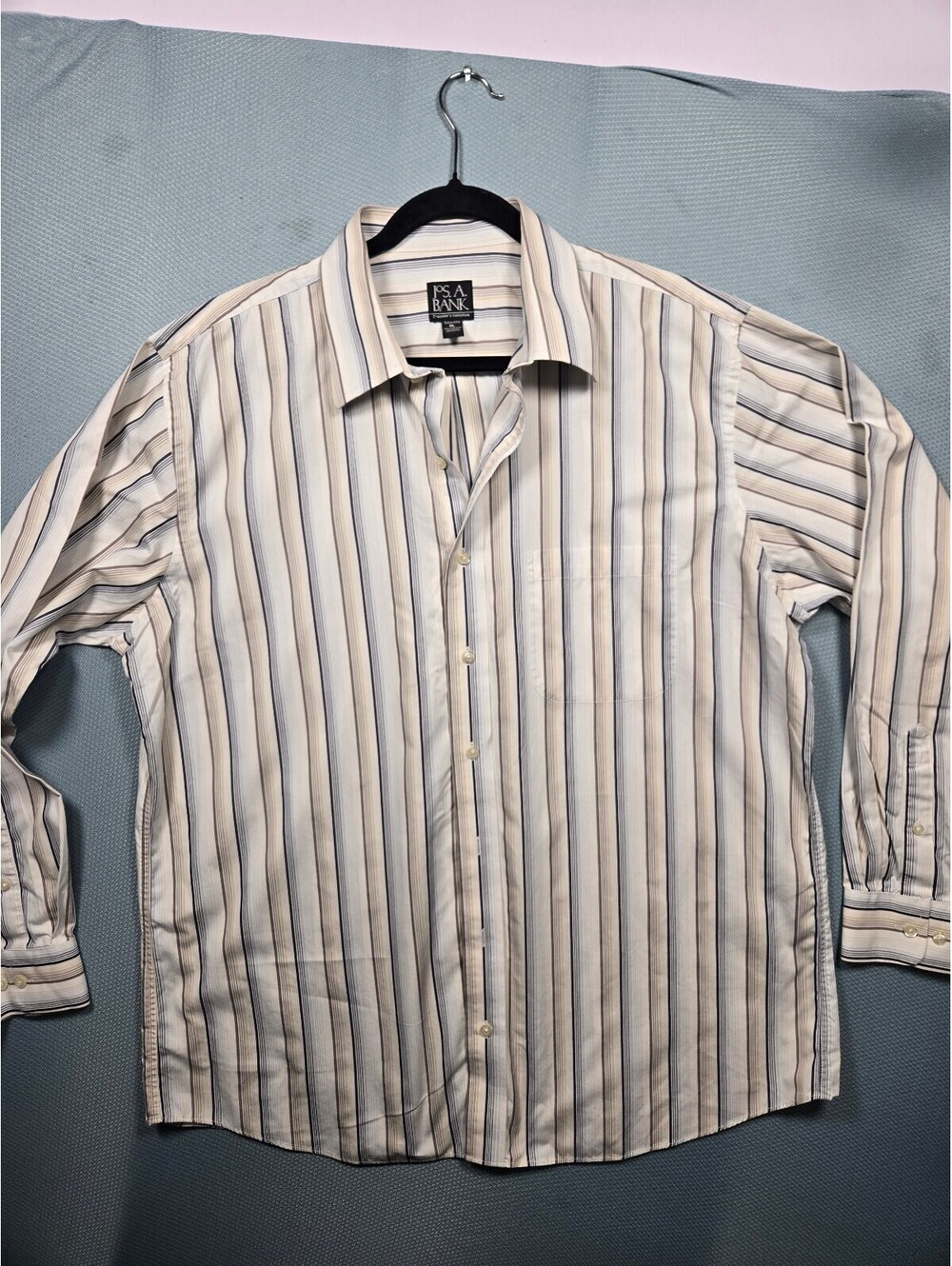 Jos. A. Bank striped long sleeve button-front shirt
